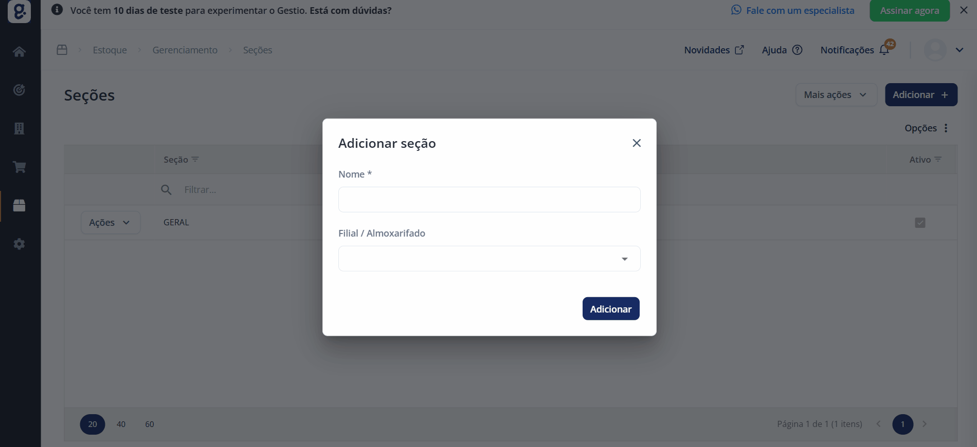 adicionar secao almoxarifado .gif